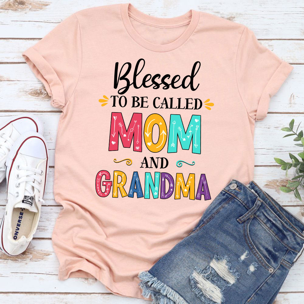Blessed To Be Called Mom and Grandma T-Shirt shopmerchmallow Blessed To Be Called Mom and Grandma T-Shirt