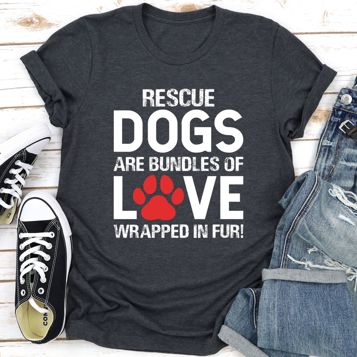 Rescue Dogs Are Bundles of Love T-Shirt shopmerchmallow Rescue Dogs Are Bundles of Love T-Shirt