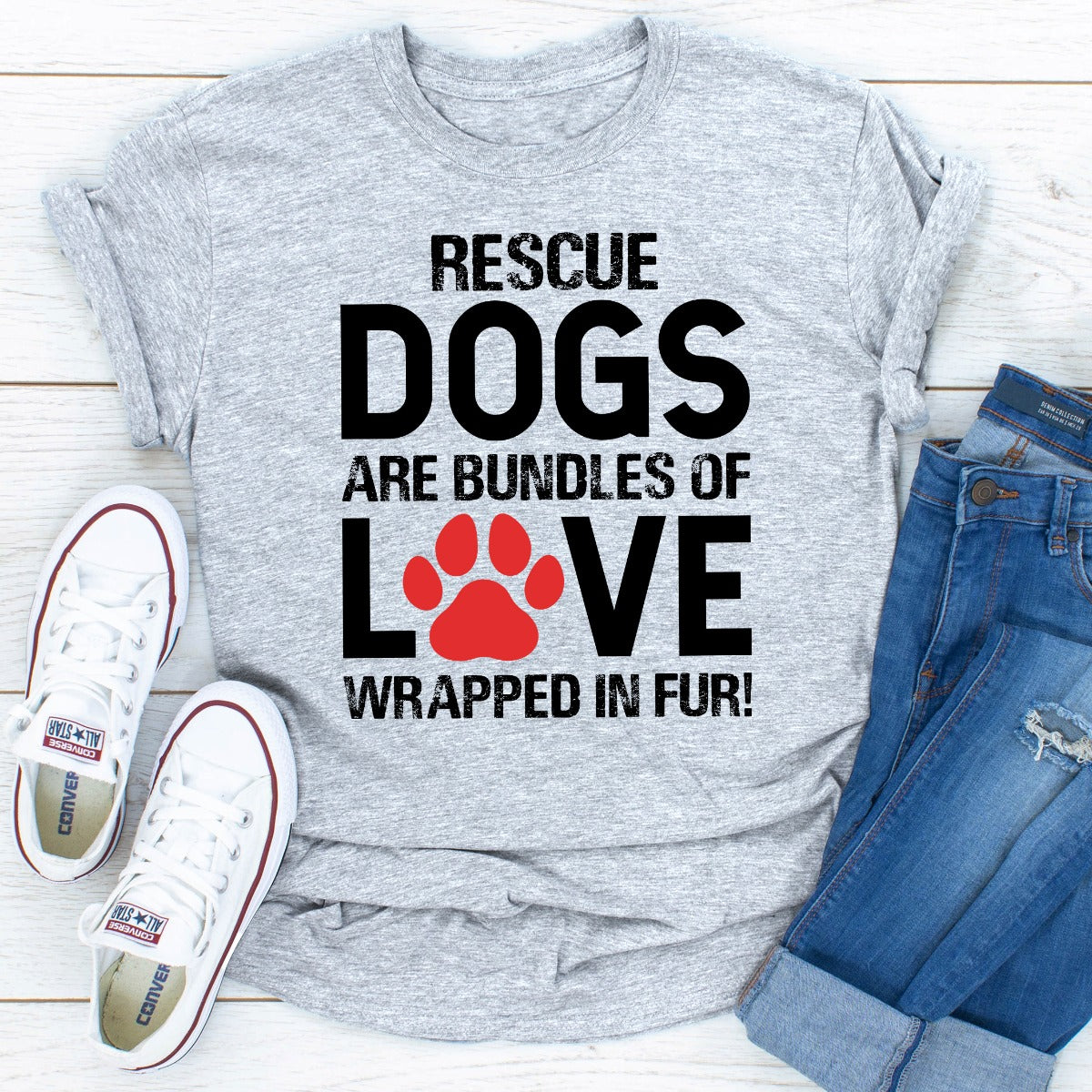 Rescue Dogs Are Bundles of Love T-Shirt shopmerchmallow Rescue Dogs Are Bundles of Love T-Shirt