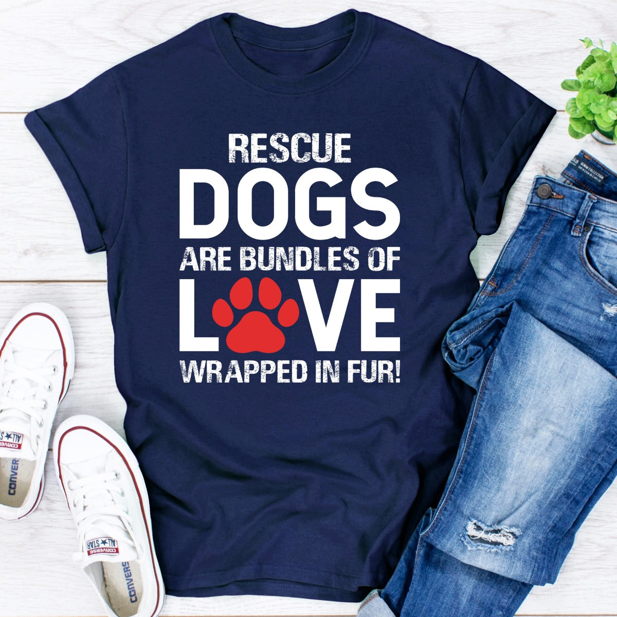 Rescue Dogs Are Bundles of Love T-Shirt shopmerchmallow Rescue Dogs Are Bundles of Love T-Shirt
