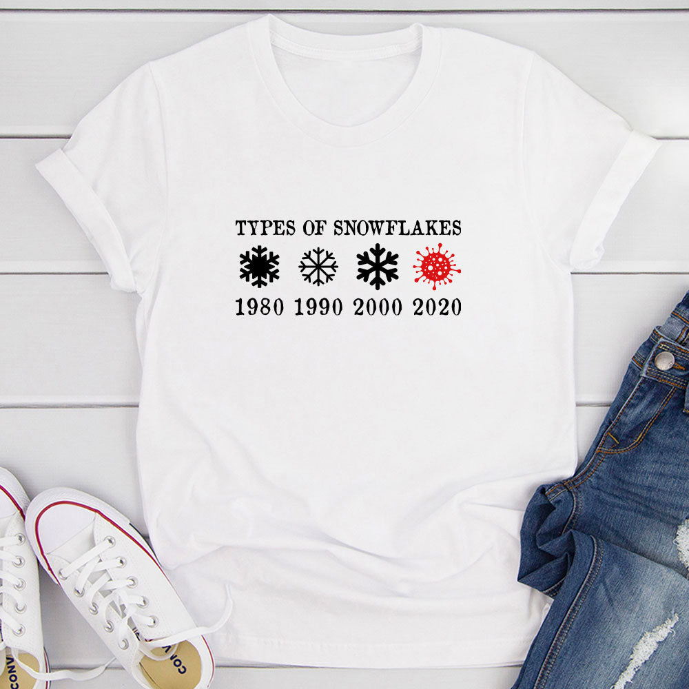 Types Of Snowflakes T-Shirt shopmerchmallow Types Of Snowflakes T-Shirt