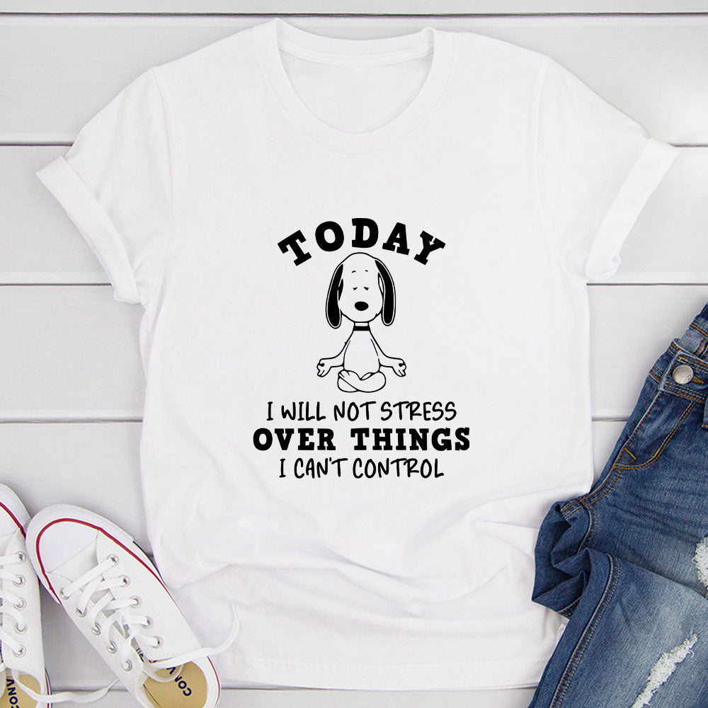 Today I Will Not Stress Over Things I Can't Control T-Shirt shopmerchmallow Today I Will Not Stress Over Things I Can't Control T-Shirt
