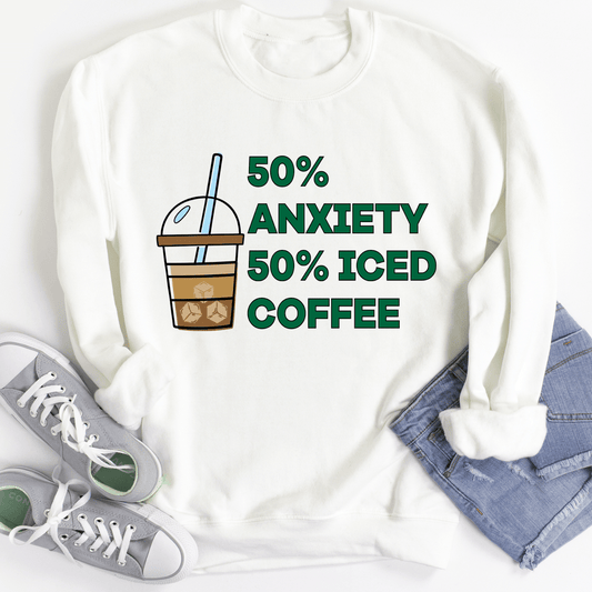 50% Anxiety 50% Iced Coffee shopmerchmallow 50% Anxiety 50% Iced Coffee