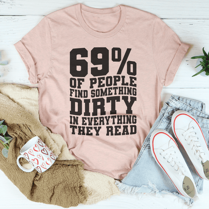 69% Of People Find Something Dirty In Everything They Read Tee shopmerchmallow 69% Of People Find Something Dirty In Everything They Read Tee