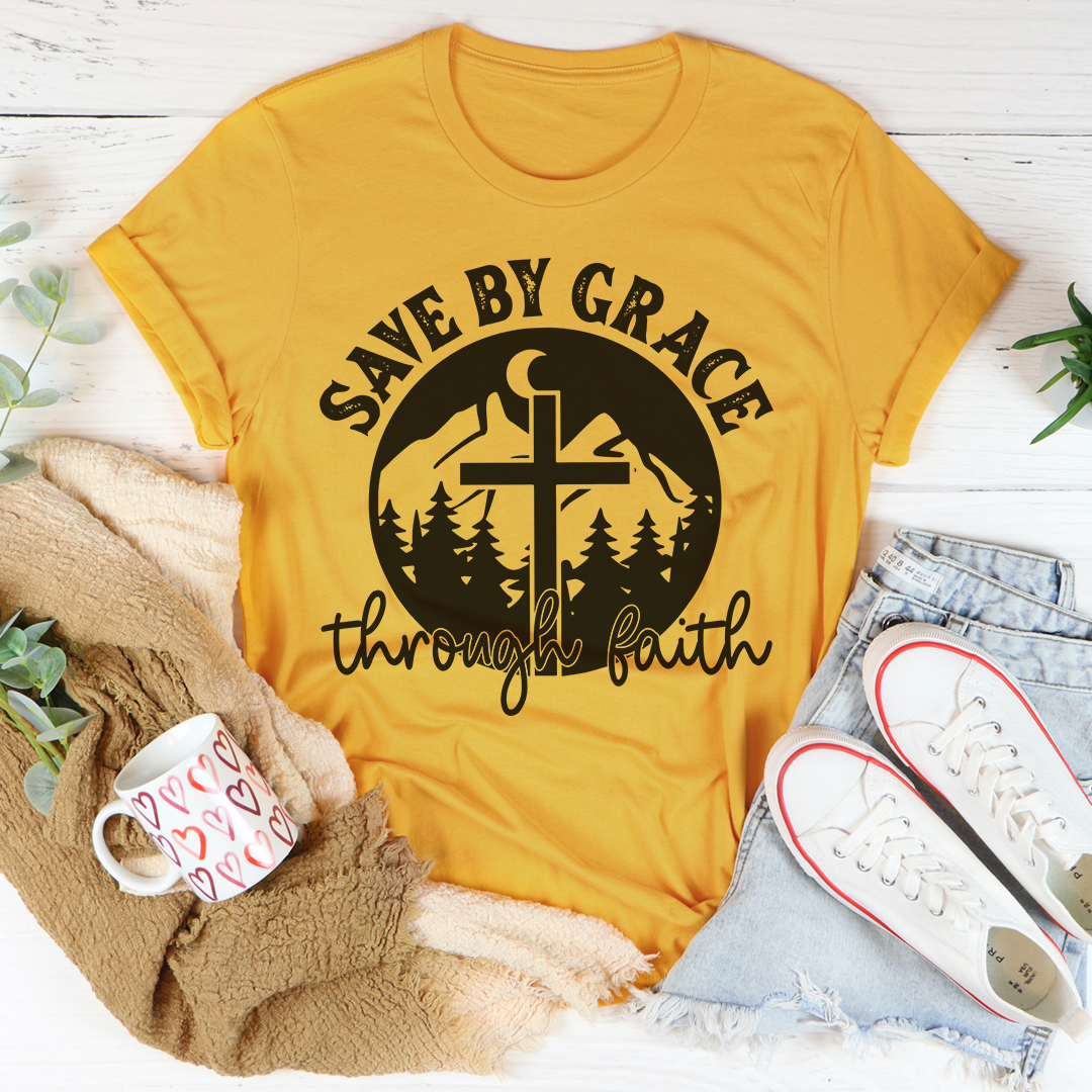 Save By Grace Through Faith Tee shopmerchmallow Save By Grace Through Faith Tee