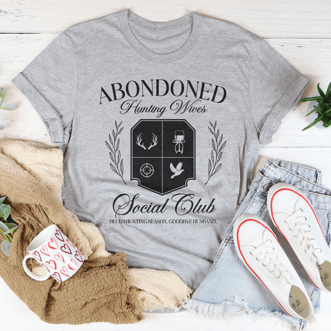 Abandoned Hunting Wife Social Club Tee shopmerchmallow Abandoned Hunting Wife Social Club Tee
