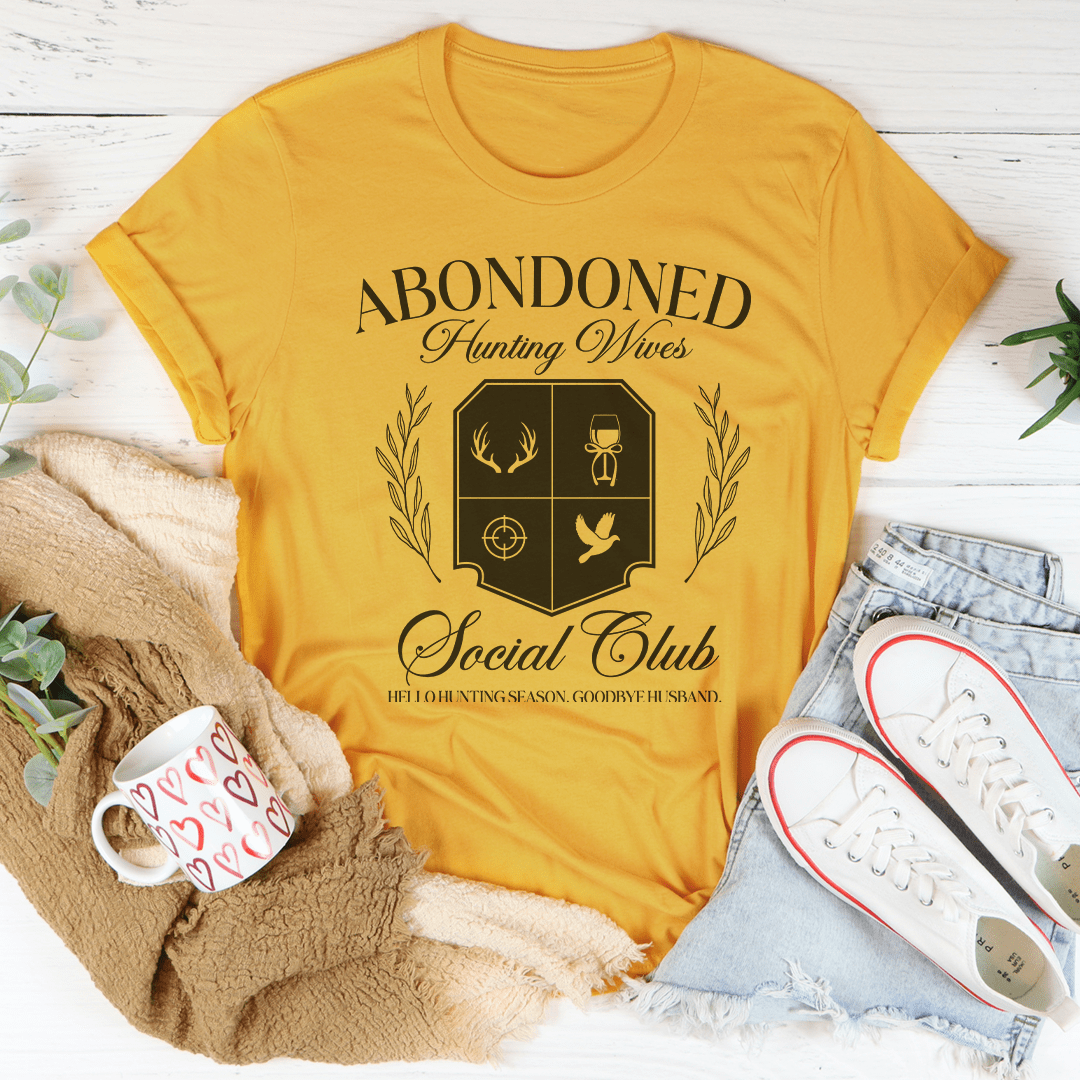 Abandoned Hunting Wife Social Club Tee shopmerchmallow Abandoned Hunting Wife Social Club Tee