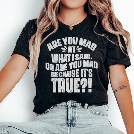 Are You Mad At What I Said Or Are You Mad Because It's True Tee shopmerchmallow Are You Mad At What I Said Or Are You Mad Because It's True Tee