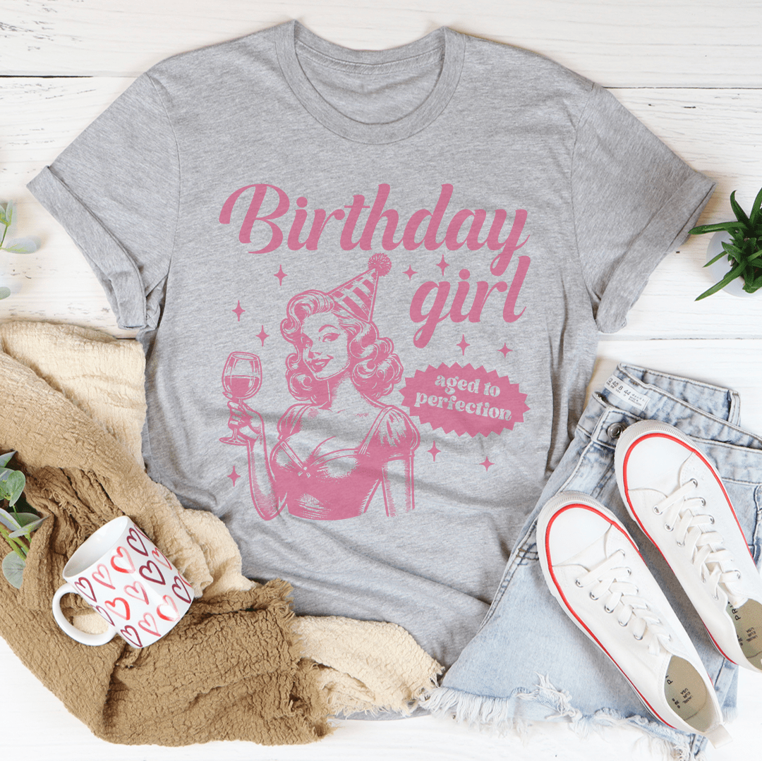Birthday Girl Aged To Perfection Tee shopmerchmallow Birthday Girl Aged To Perfection Tee