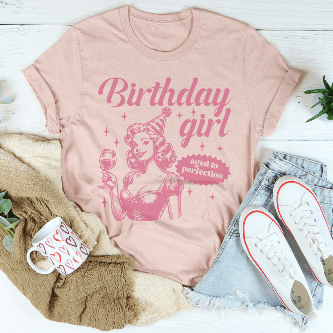 Birthday Girl Aged To Perfection Tee shopmerchmallow Birthday Girl Aged To Perfection Tee