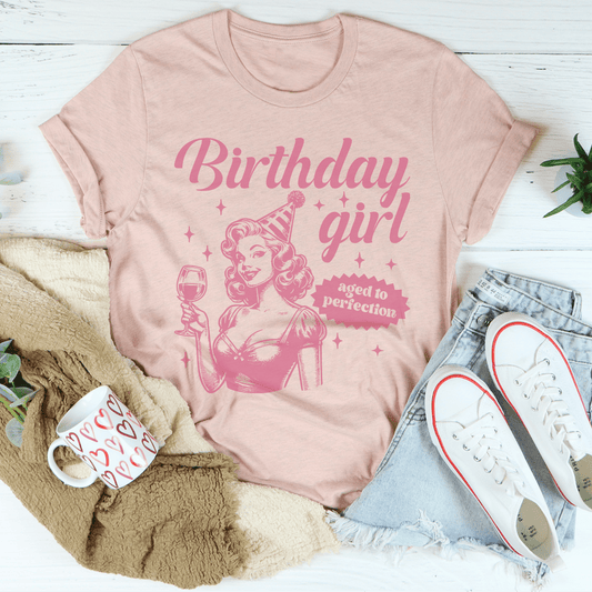 Birthday Girl Aged To Perfection Tee shopmerchmallow Birthday Girl Aged To Perfection Tee