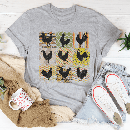 Boho Retro Chickens Tee shopmerchmallow Boho Retro Chickens Tee