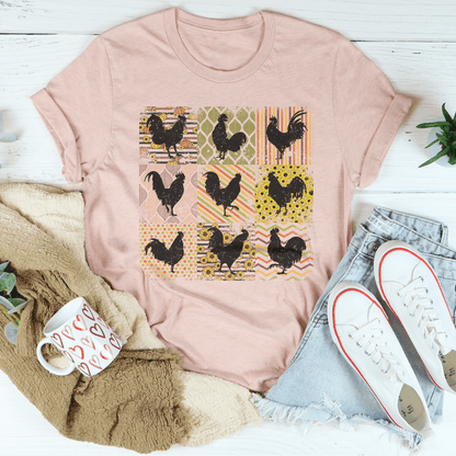 Boho Retro Chickens Tee shopmerchmallow Boho Retro Chickens Tee