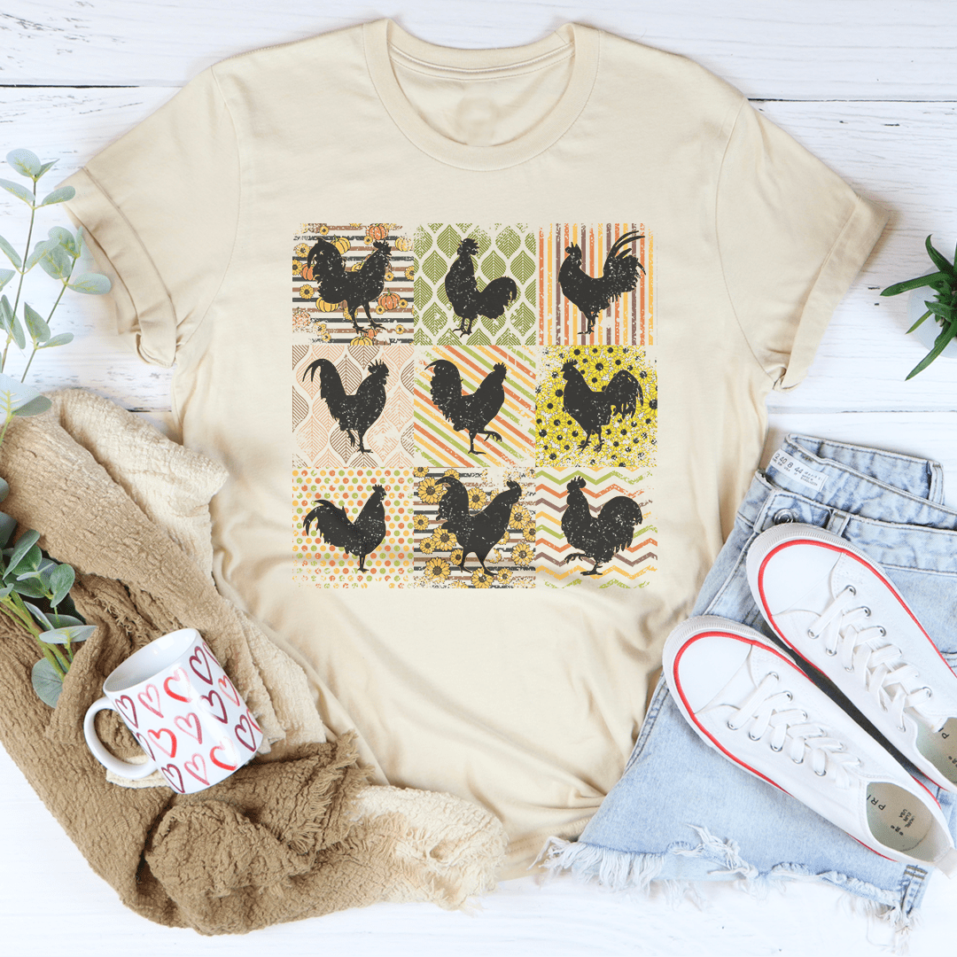 Boho Retro Chickens Tee shopmerchmallow Boho Retro Chickens Tee
