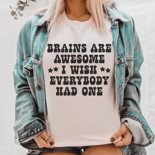 Brains Are Awesome I Wish Everybody Had One Tee shopmerchmallow Brains Are Awesome I Wish Everybody Had One Tee