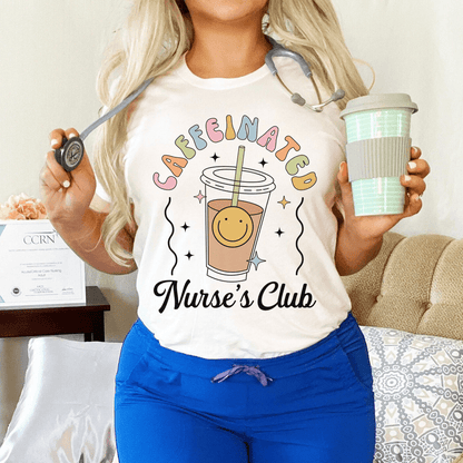 Caffeinated Nurse's Club Tee shopmerchmallow Caffeinated Nurse's Club Tee