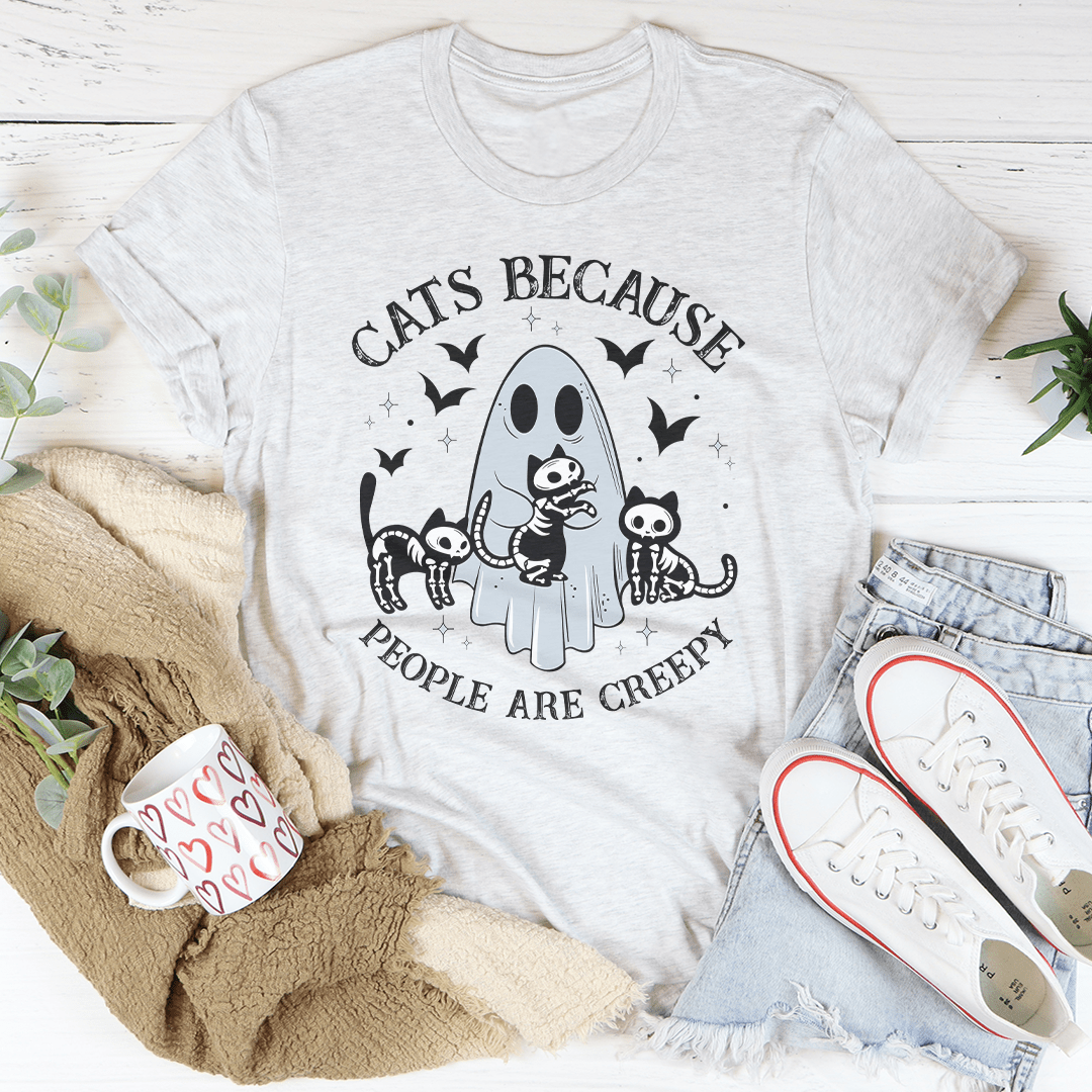 Cats Because People Are Creepy Tee shopmerchmallow Cats Because People Are Creepy Tee