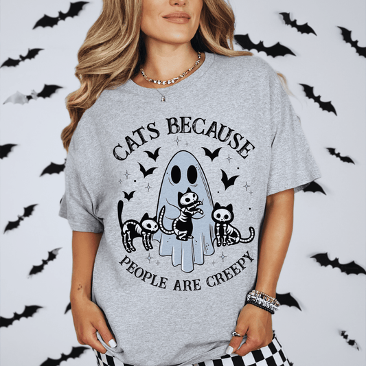 Cats Because People Are Creepy Tee shopmerchmallow Cats Because People Are Creepy Tee