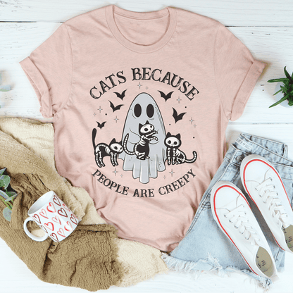 Cats Because People Are Creepy Tee shopmerchmallow Cats Because People Are Creepy Tee
