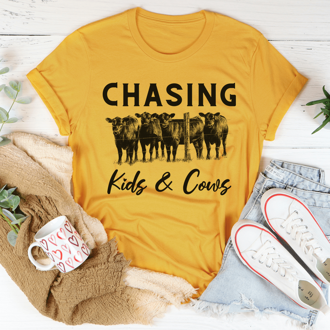 Chasing Kids & Cows Tee shopmerchmallow Chasing Kids & Cows Tee