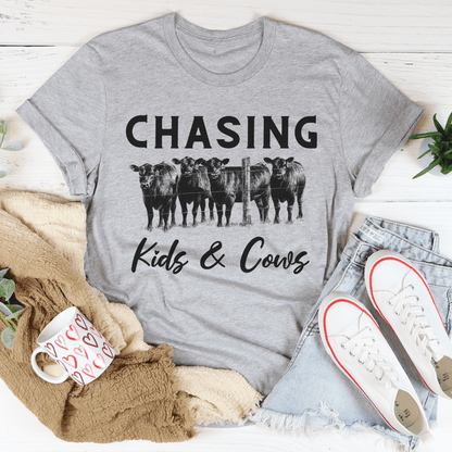 Chasing Kids & Cows Tee shopmerchmallow Chasing Kids & Cows Tee