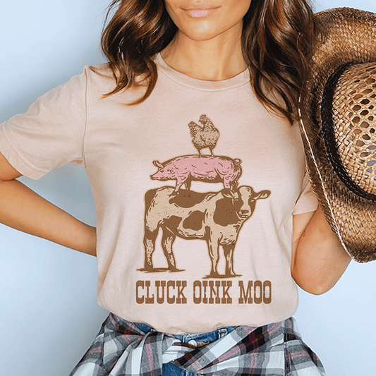Cluck Oink Moo Tee shopmerchmallow Cluck Oink Moo Tee