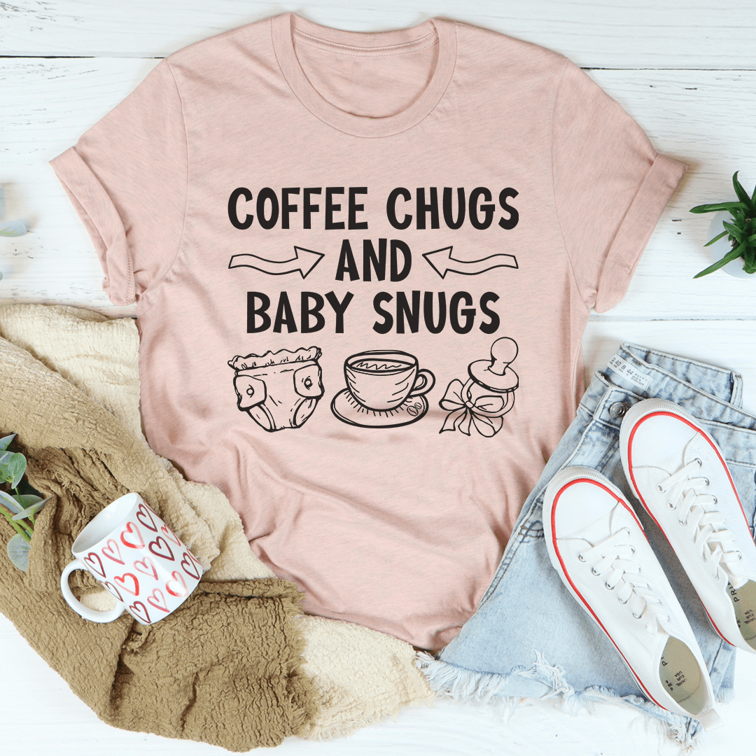 Coffee Chugs And Baby Snugs Tee shopmerchmallow Coffee Chugs And Baby Snugs Tee