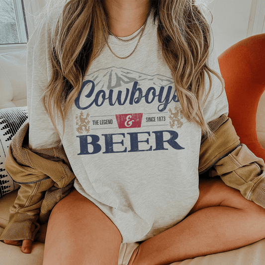 Cowboys & Beer Tee shopmerchmallow Cowboys & Beer Tee
