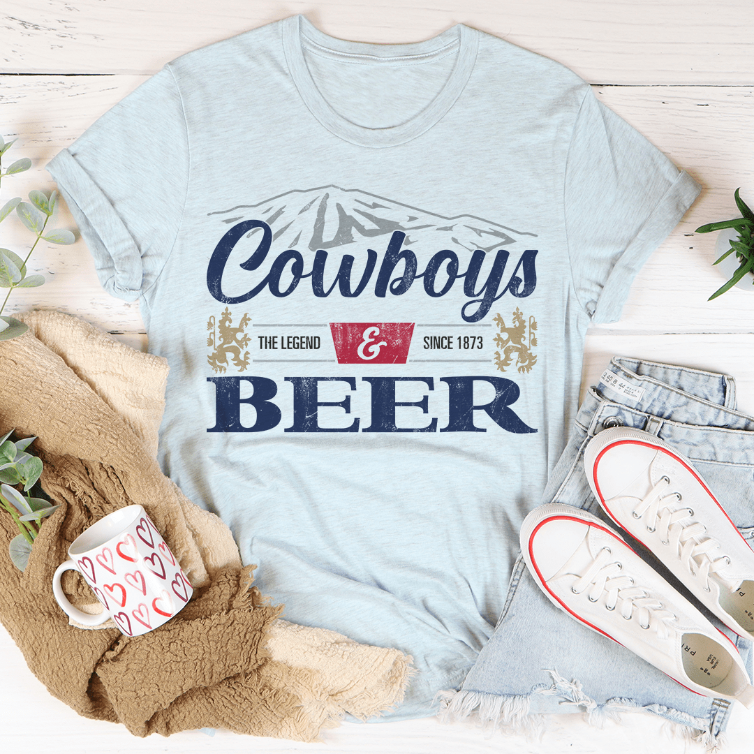 Cowboys & Beer Tee shopmerchmallow Cowboys & Beer Tee