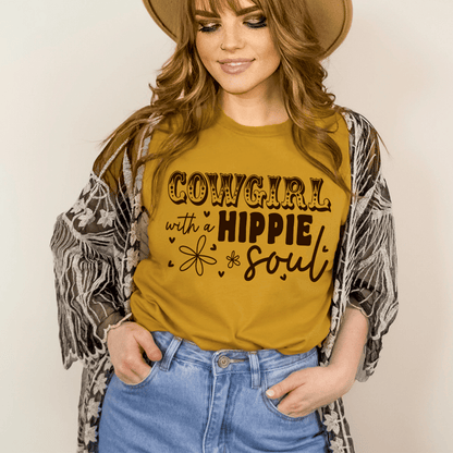 Cowgirl With Hippie Soul Tee shopmerchmallow Cowgirl With Hippie Soul Tee