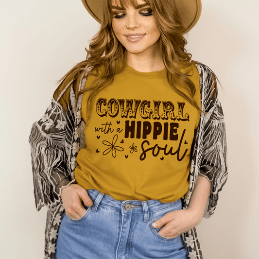 Cowgirl With Hippie Soul Tee shopmerchmallow Cowgirl With Hippie Soul Tee