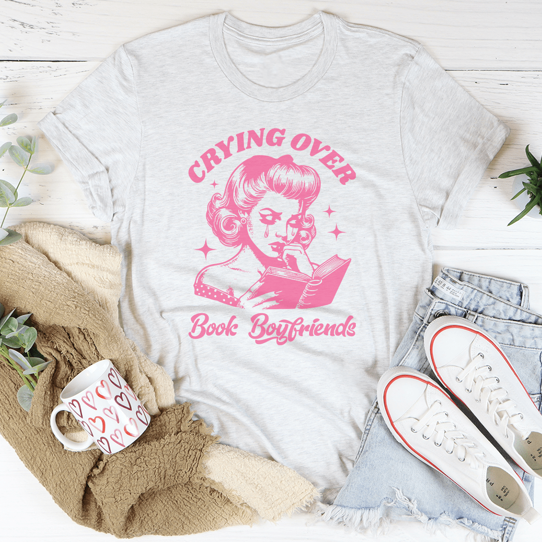 Crying Over Book Boyfriends Tee shopmerchmallow Crying Over Book Boyfriends Tee