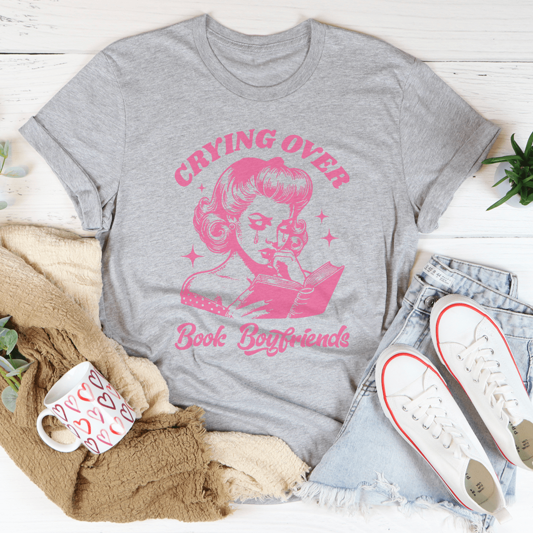 Crying Over Book Boyfriends Tee shopmerchmallow Crying Over Book Boyfriends Tee