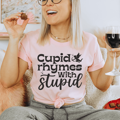 Cupid Rhymes With Stupid Tee shopmerchmallow Cupid Rhymes With Stupid Tee