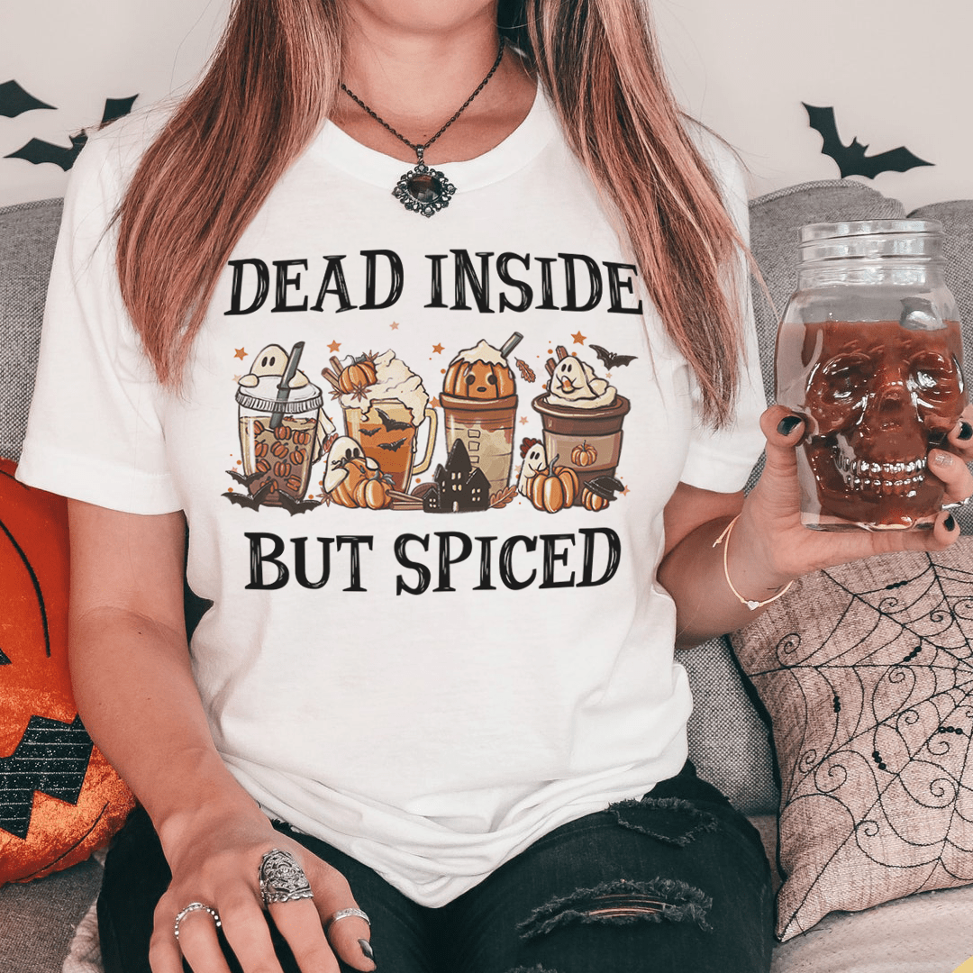Dead Inside But Spiced Tee shopmerchmallow Dead Inside But Spiced Tee