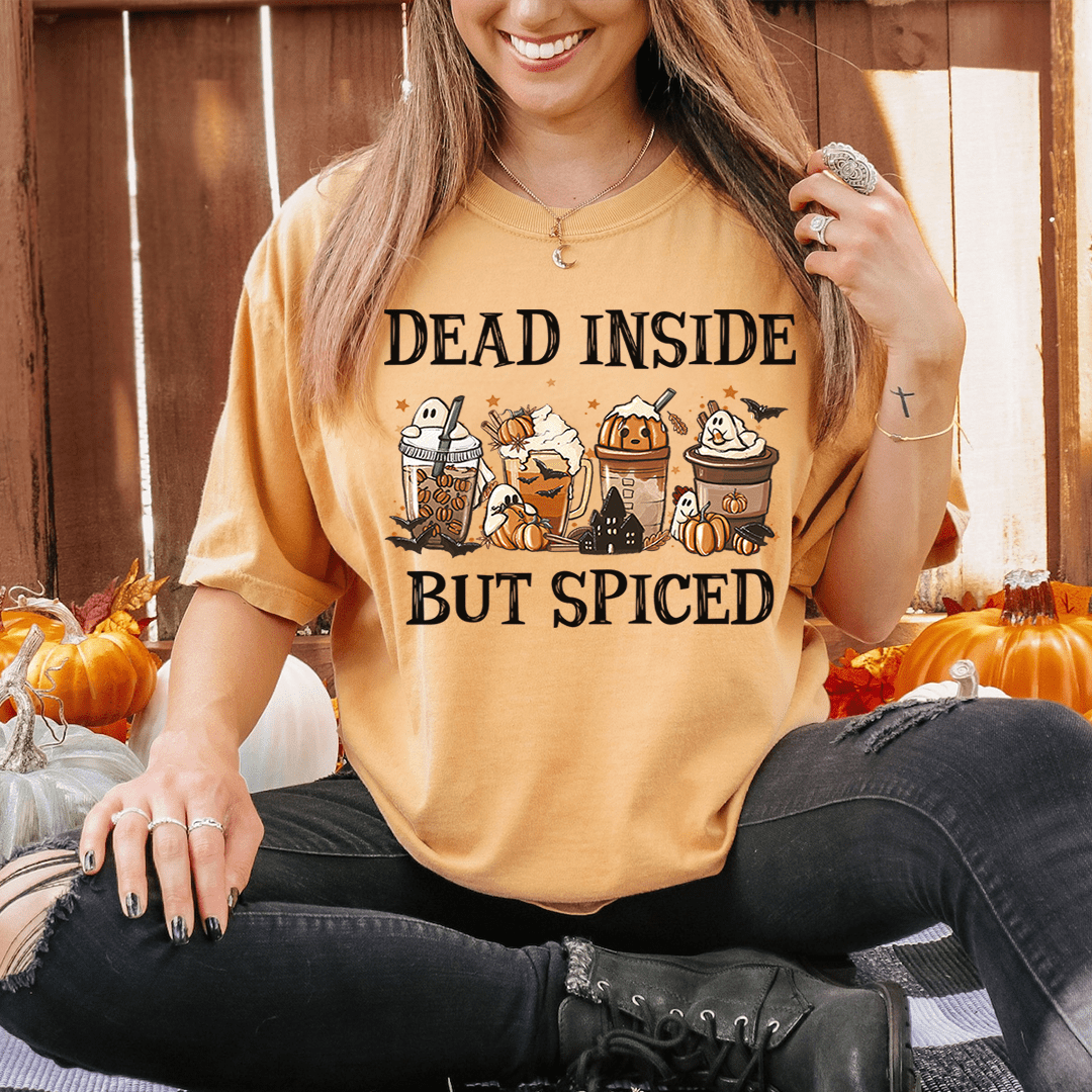 Dead Inside But Spiced Tee shopmerchmallow Dead Inside But Spiced Tee