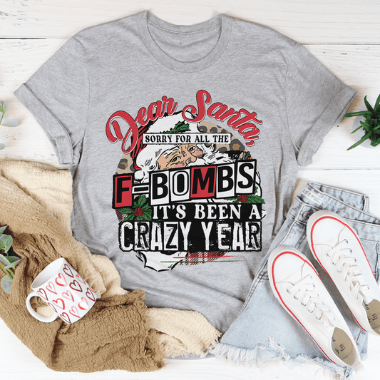 Dear Santa Sorry For All The F-Bombs Tee shopmerchmallow Dear Santa Sorry For All The F-Bombs Tee