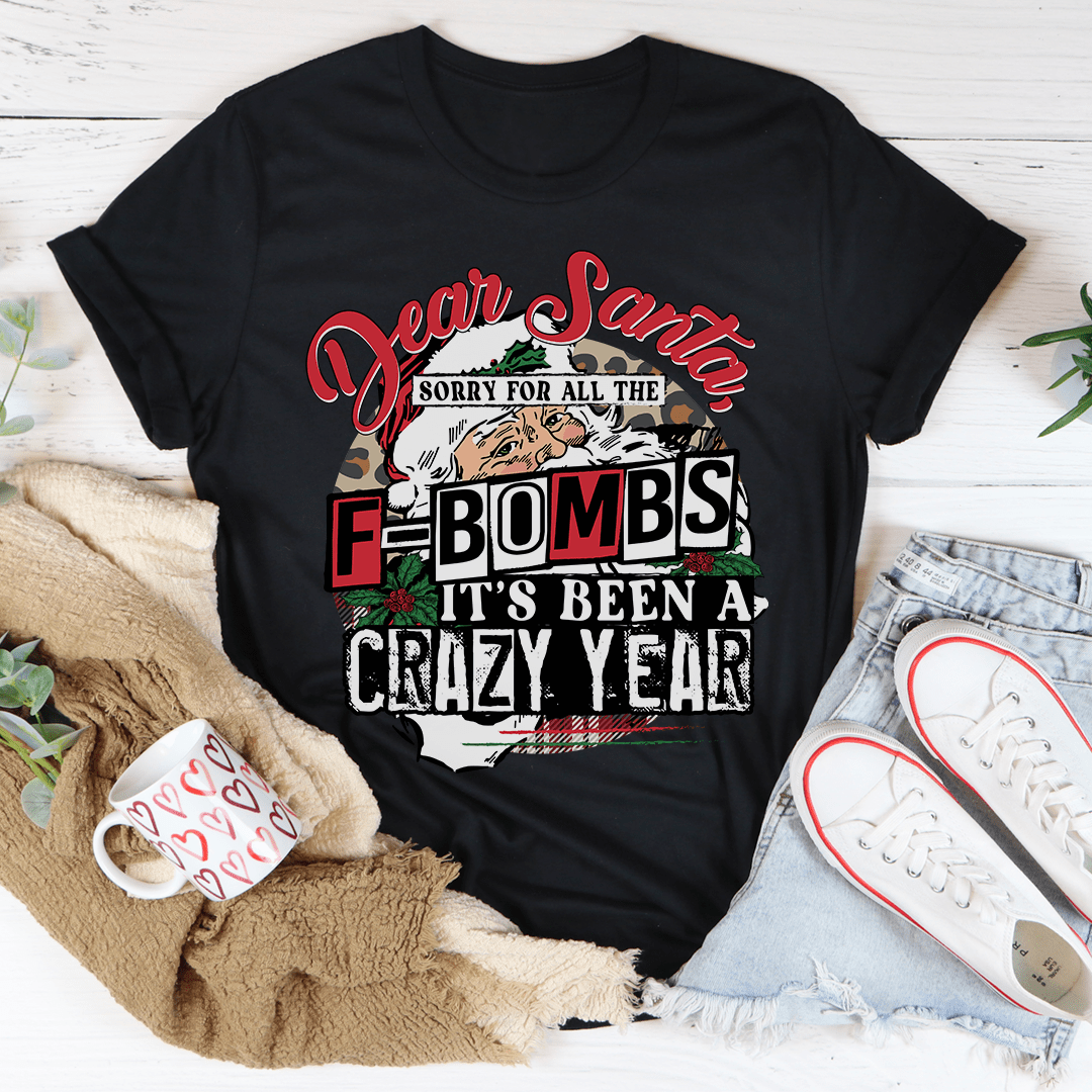 Dear Santa Sorry For All The F-Bombs Tee shopmerchmallow Dear Santa Sorry For All The F-Bombs Tee