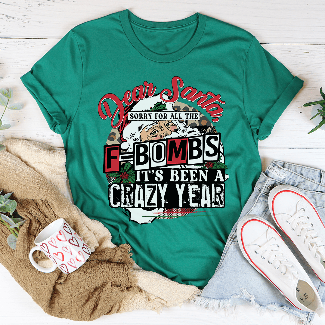 Dear Santa Sorry For All The F-Bombs Tee shopmerchmallow Dear Santa Sorry For All The F-Bombs Tee