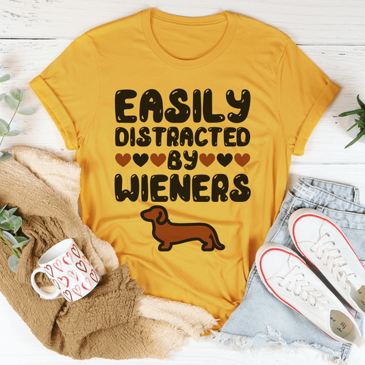 Easily Distracted By Wieners Tee shopmerchmallow Easily Distracted By Wieners Tee