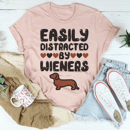 Easily Distracted By Wieners Tee shopmerchmallow Easily Distracted By Wieners Tee