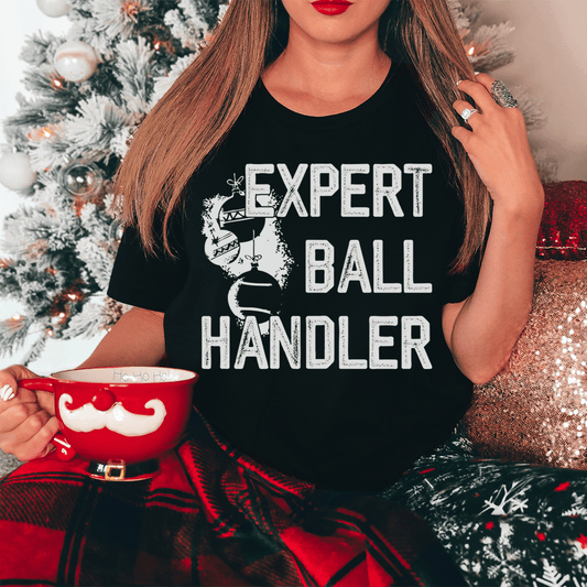 Expert Ball Handler Christmas Tee shopmerchmallow Expert Ball Handler Christmas Tee