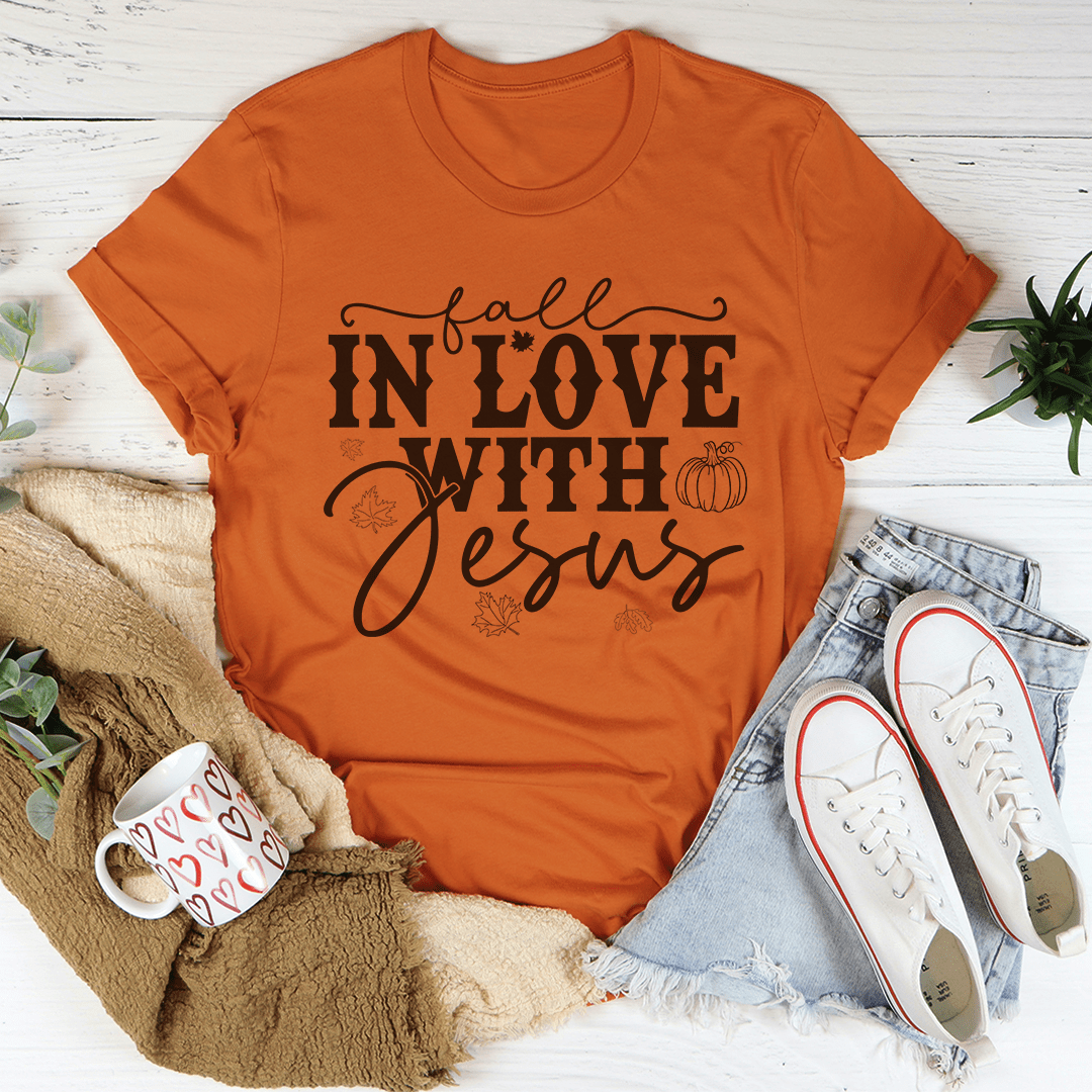 Fall In Love With Jesus Tee shopmerchmallow Fall In Love With Jesus Tee