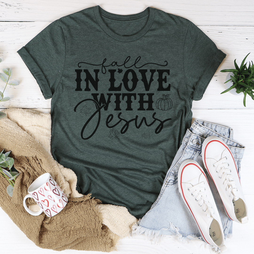 Fall In Love With Jesus Tee shopmerchmallow Fall In Love With Jesus Tee