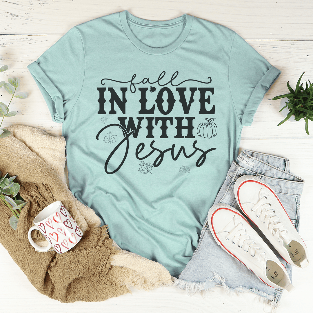 Fall In Love With Jesus Tee shopmerchmallow Fall In Love With Jesus Tee
