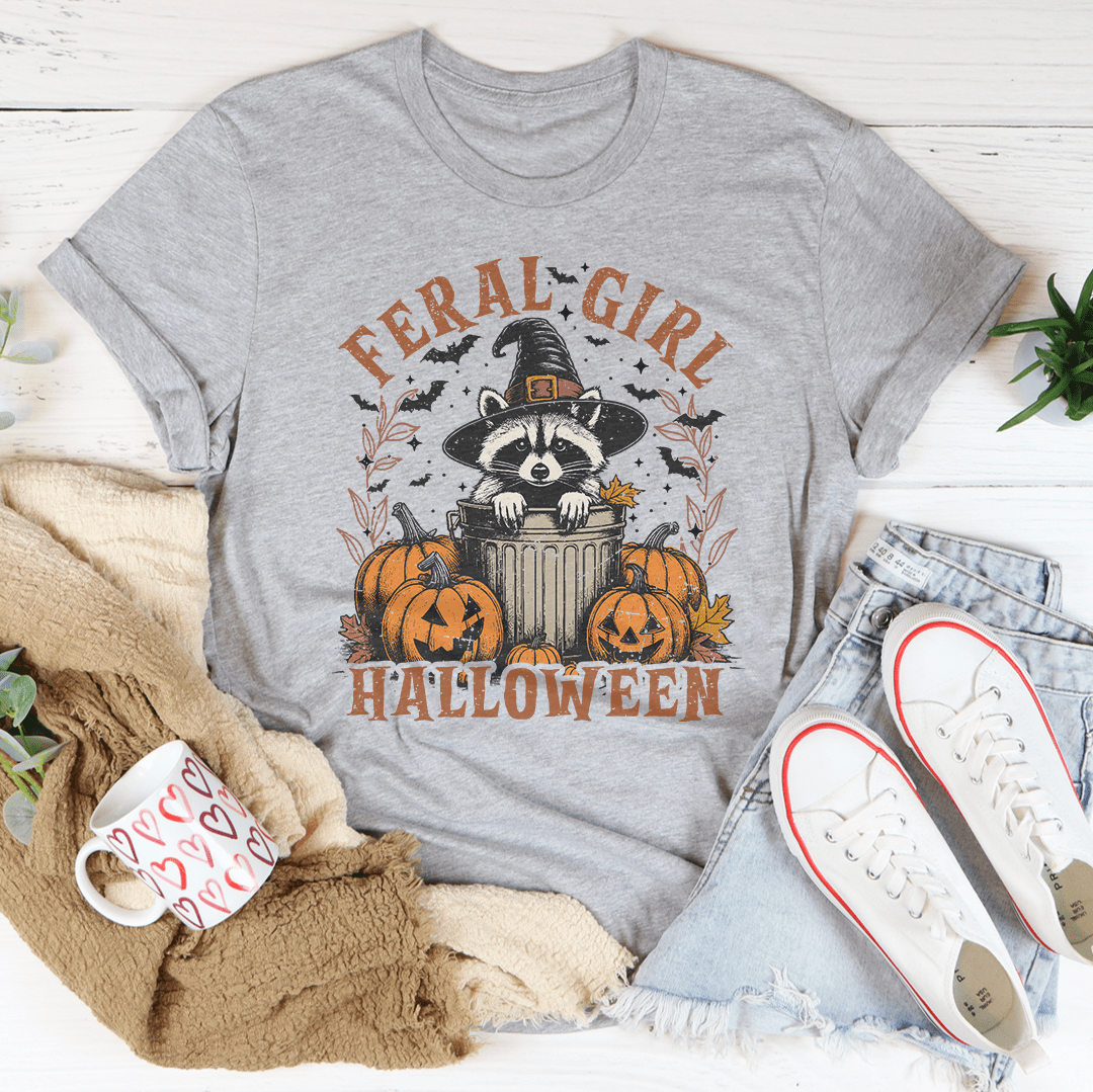Feral Girl Halloween Tee shopmerchmallow Feral Girl Halloween Tee