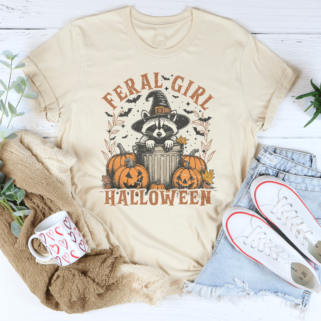 Feral Girl Halloween Tee shopmerchmallow Feral Girl Halloween Tee
