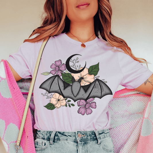 Floral Bat Tee shopmerchmallow Floral Bat Tee
