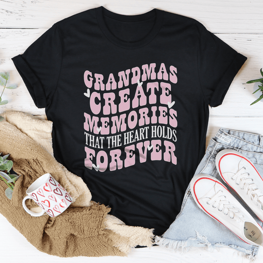 Grandmas Create Memories That The Heart Holds Forever Tee shopmerchmallow Grandmas Create Memories That The Heart Holds Forever Tee