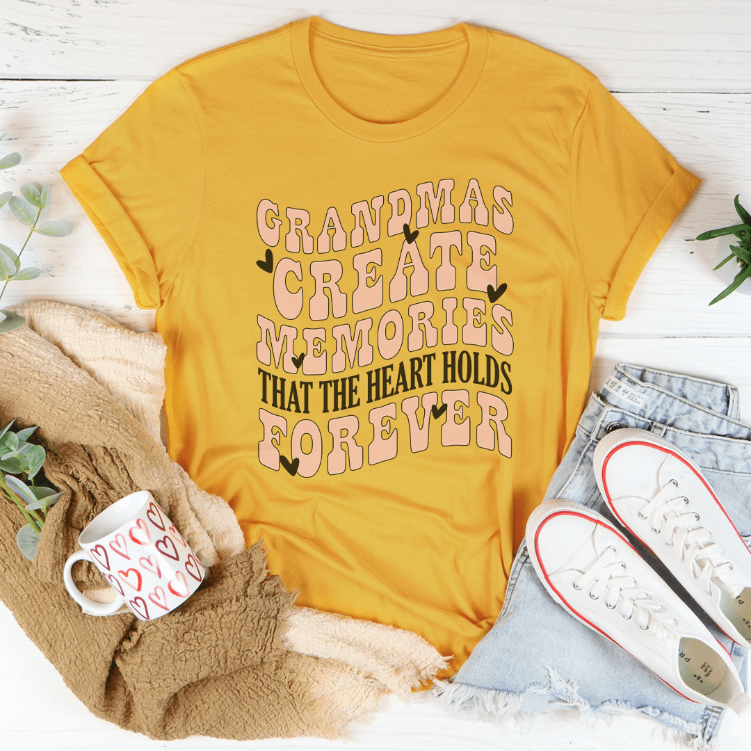 Grandmas Create Memories That The Heart Holds Forever Tee shopmerchmallow Grandmas Create Memories That The Heart Holds Forever Tee